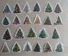 23pcs Christmas Tree Stickers Decals