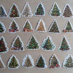 23pcs Christmas Tree Stickers Decals