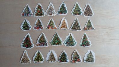 23pcs Christmas Tree Stickers Decals