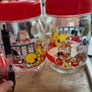 Vintage French Disney baby character glass canisters/jars x 2 Image 2