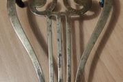 Antique Lyre shaped Brass Trivet