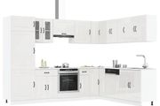 14 Piece Kitchen Cabinet Set Gloss White