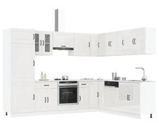 14 Piece Kitchen Cabinet Set Gloss White