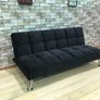 Black Velvet 3Seater Sofa Bed Big Nov & Dec Deal Image 2