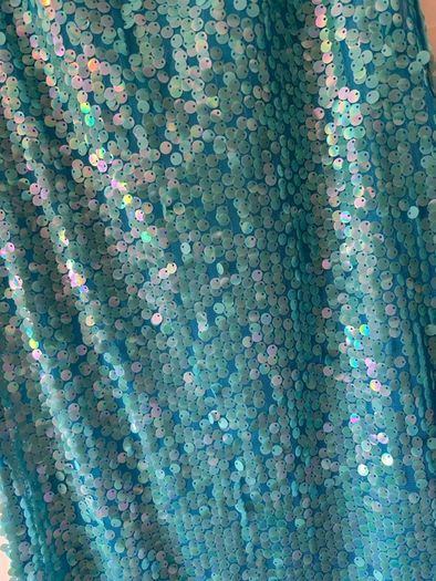 PrettyLittleThing Blue Sequin Maxi Skirt UK 12 BNWT