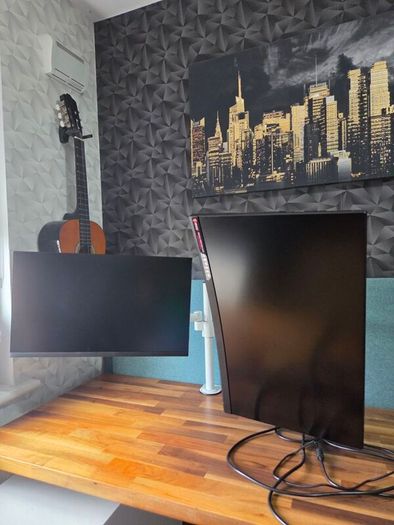 Heavy duty dual monitor arms