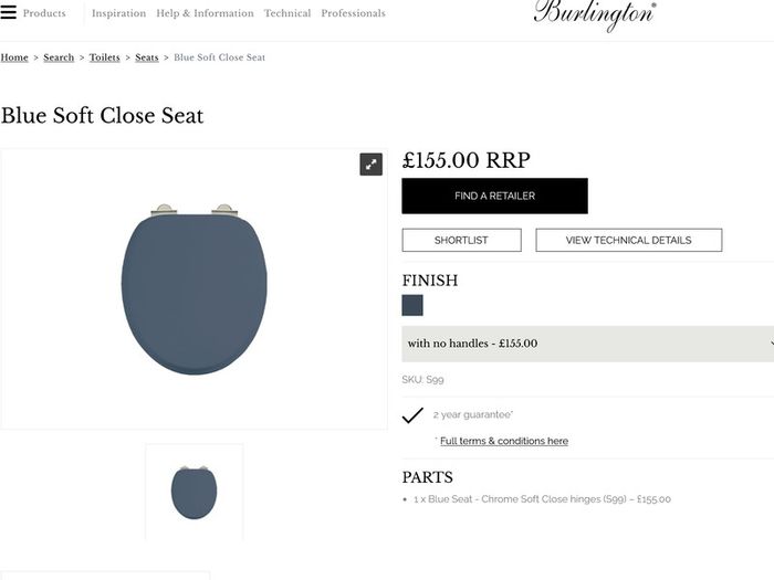 Burlington Toilet Seat Premium Quality