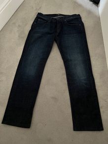 7 For All Mankind - Men's Straight Jeans 33/30 - Navy