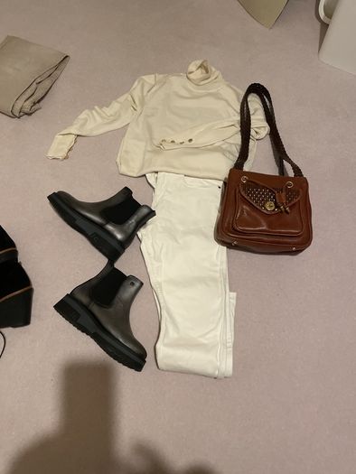 Sezane cream denim jeans Size 40