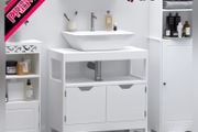 Bathroom Under Sink Cabinet Anti-toppling Storage Shelf Double Doors (FREE SHIPPING)