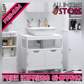 Bathroom Under Sink Cabinet Anti-toppling Storage Shelf Double Doors (FREE SHIPPING)