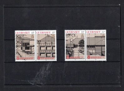 1987 Guernsey Europa Modern Architecture Commemorative Stamps Mint Never Hinged (MNH)