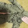 Girls Pretty Grey Coat, skirt detail at end Age 2-3 Image 3