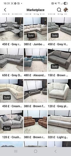 Second hand fully refurbished sofas for sale.