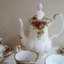 21 piece Coffee Set With Medium Coffee Pot Royal Albert Old Country Roses  For 6 Person Setting, Bone China Image 5
