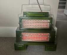 Art Deco enamel electric heater.