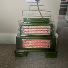 Art Deco enamel electric heater.