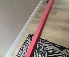 Folding gymnastic beam