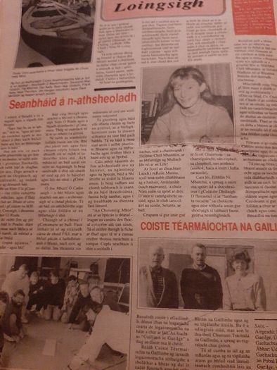 Vintage Gaeilge newspaper 1991