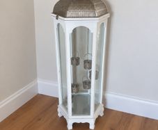 Large white and silver metal lantern