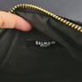 Balmain Black Velvet Makeup Cosmetic Bag in Gold colour hardware Image 4