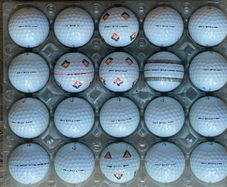 20 used Taylor Made TP5 and TP5x grade B golf balls