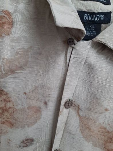 Eco-print 2XXL Silk Shirt (men's cut)