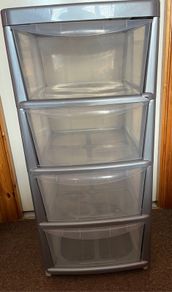4 Drawer Plastic Storage Unit