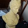 Beautiful Rare Old Parian Ware Bust Queen Alexandra (wife of King Edward VII) and was produced by the renowned British firm Robinson & Leadbeater, This bust was  produced 1897 Ideal for Home or Stage Movie Props Image 3