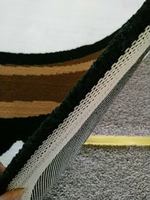 Black brown rug