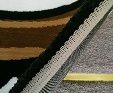 Black brown rug