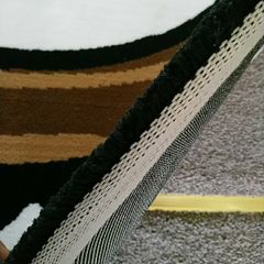 Black brown rug