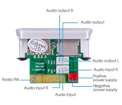 Wireless Bluetooth 5.0 DIY MP3 WMA WAV Decoder Board Car Audio USB TF, 12 V. New.