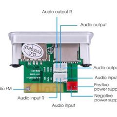 Wireless Bluetooth 5.0 DIY MP3 WMA WAV Decoder Board Car Audio USB TF, 12 V. New.