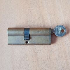 ISEO Euro Cylinder lock with one key  used  length 80mm