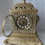 Ornate Antique Mantel Clock Solid Brass circa 1900s Working Beautiful solid Image 6