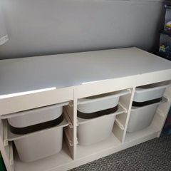 IKEA TROFAST Storage Unit with 6 Boxes  White