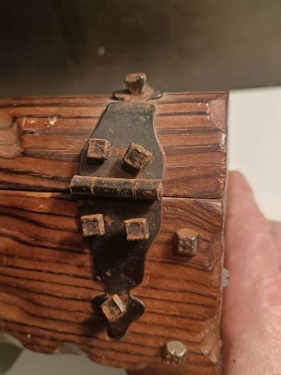 Vintage Wooden Hand Riveted Mini Chest
