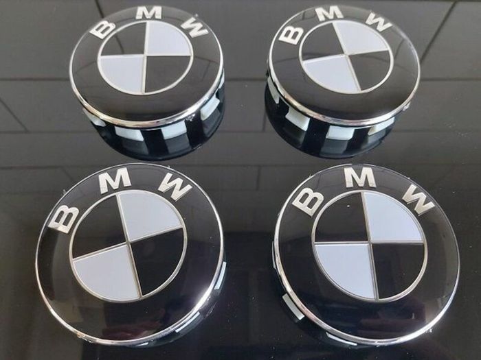 BMW Black Centre Caps. (68mm) FREE POST