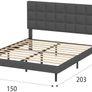 King Bed Frame, Headboard, Memory foam Mattress and pillows Image 8