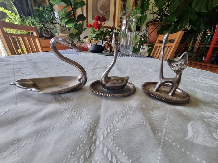 Three vintage silver plated pieces set
