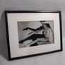 Framed black & white shadow play picture Image 3