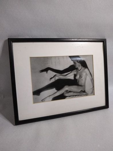 Framed black & white shadow play picture