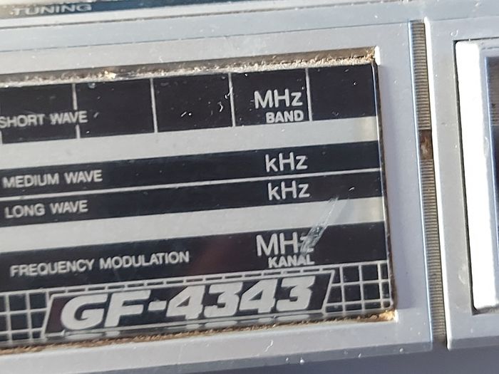 Vintage SHARP Stereo Radio Cassette Recorder, Model GF-4343E(S), Radio works great, Tape Deck does not play tapes. Excellent Volume