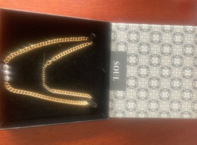 "SOUL" Pearl/Gold Tone Necklace BNIB