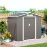 SUMMER SALE 7ft x 4ft Lockable Polypropylene Garden Storage Shed Storage w/ Air Vents Steel Grey (FREE POSTAGE) Image 3