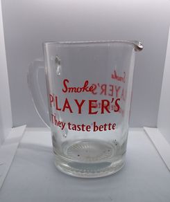 Vintage : Smoke Player's They Taste Better : 1950s Glass Water Jug