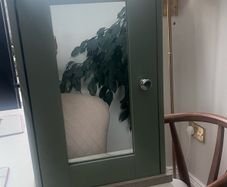 Bathroom cabinet sage green