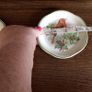 3 Vintage Mini Decorative Robin & Holly plates by Royal Worcester Pallisy Image 2