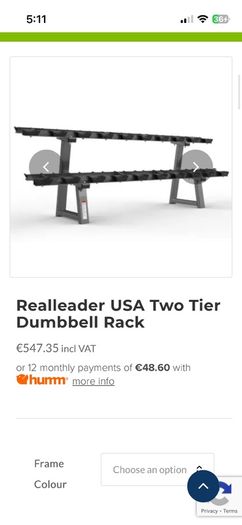 2 tier 20 dumbbell storage rack